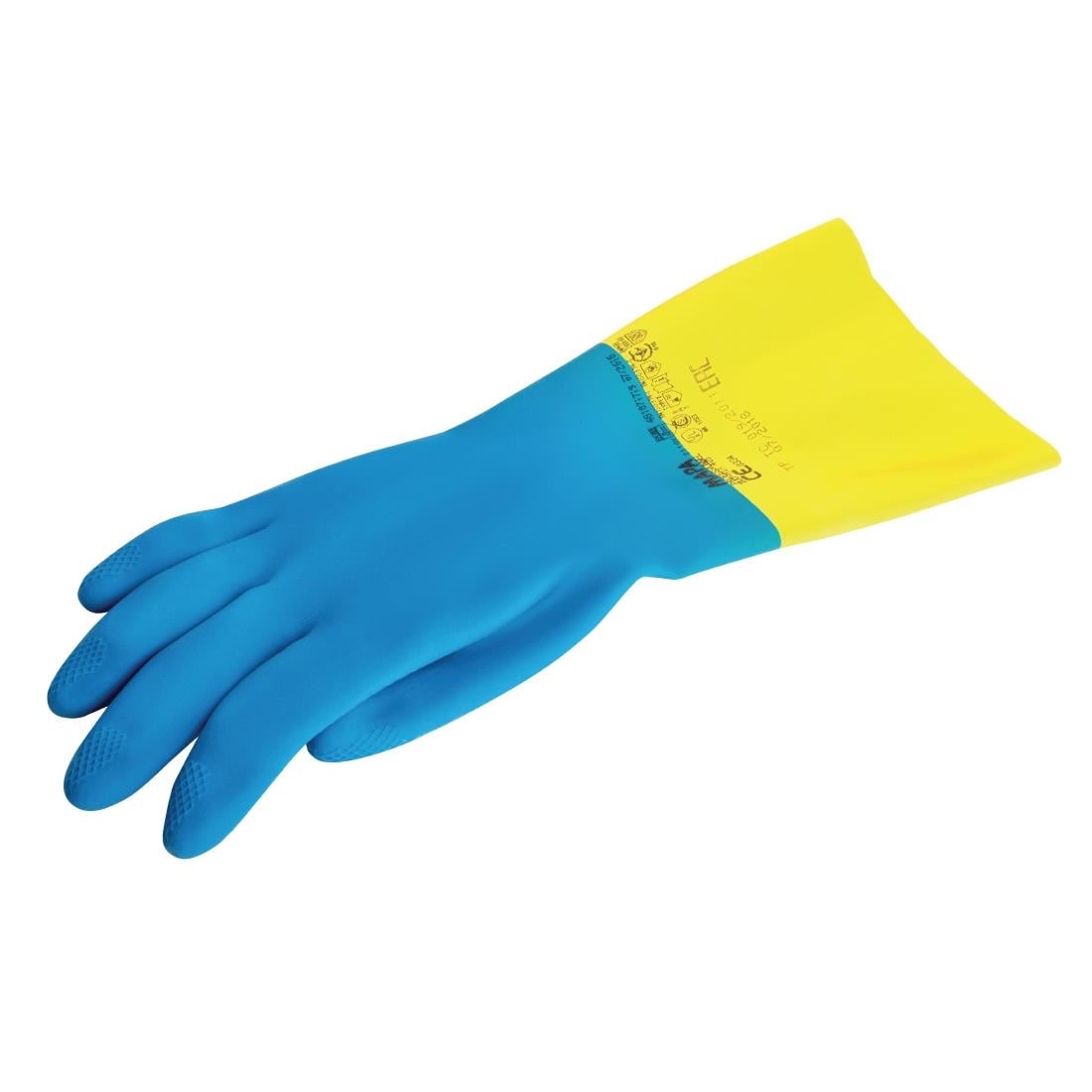 MAPA Alto 405 waterdichte heavy-duty werkhandschoenen blauw en geel - M - Afbeelding 6