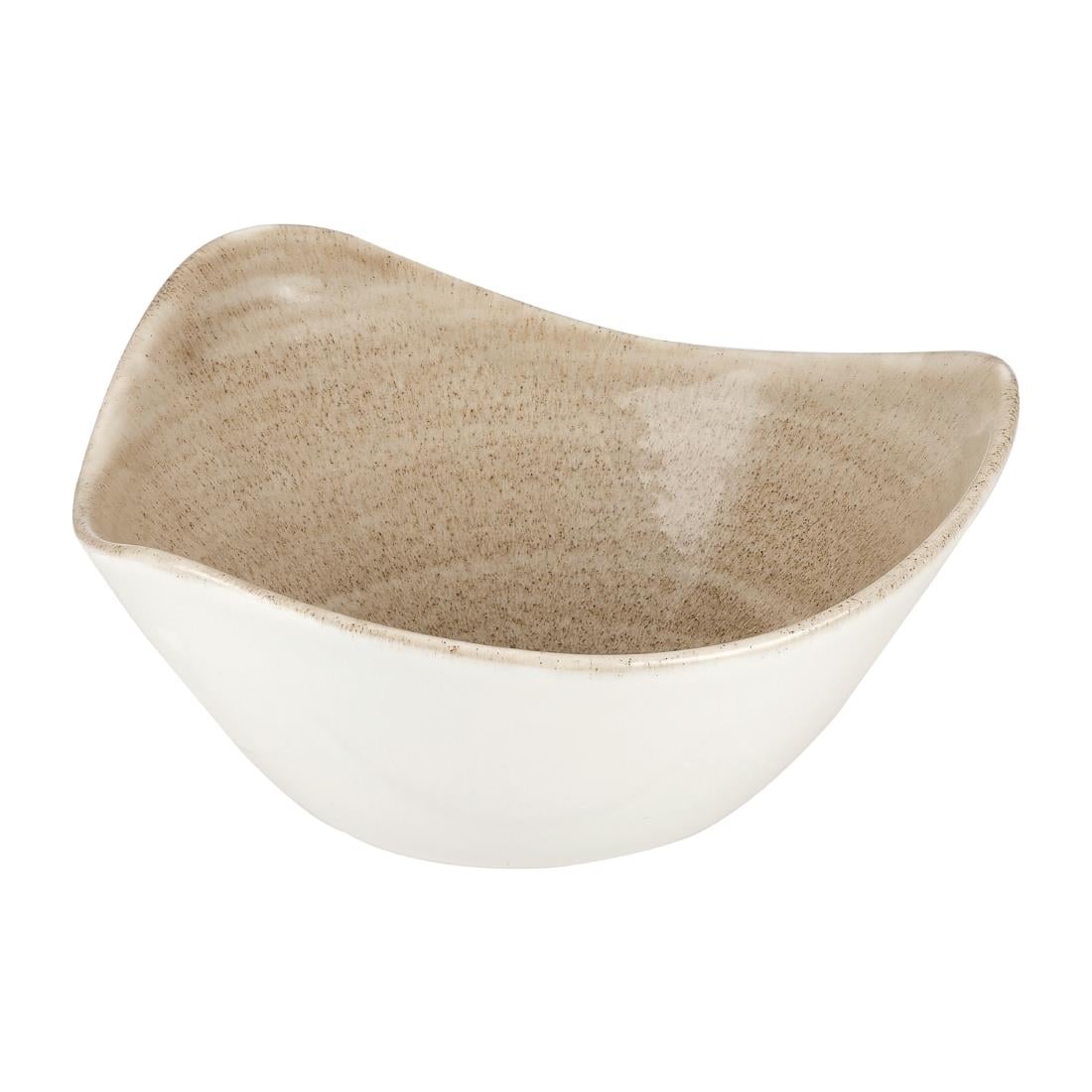 Churchill Stonecast Patina Antique Taupe Driehoekige Kom 15.2cm (12 stuks) - Afbeelding 2