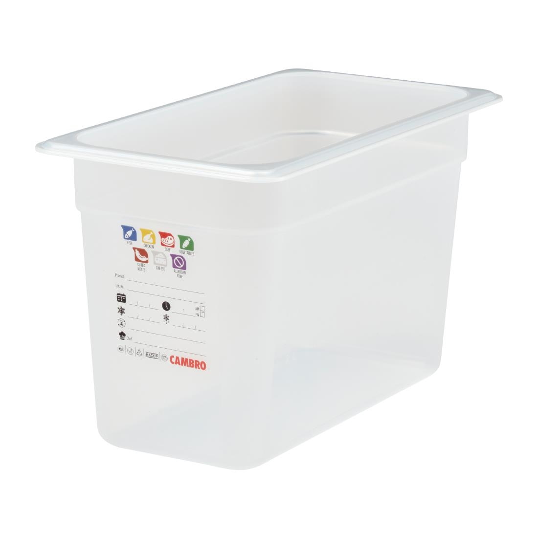 Cambro Safetrak IML polypropyleen voedselbewaarbak 1/3GN 200mm - Afbeelding 2