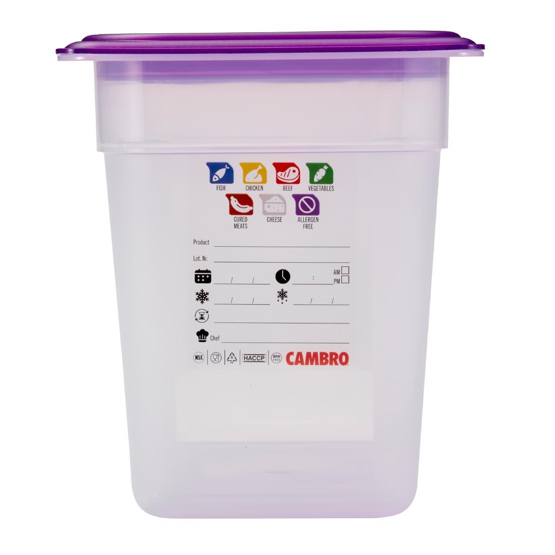 Cambro Safetrak IML polypropyleen voedselbewaarbak 1/3GN 200mm - Afbeelding 9