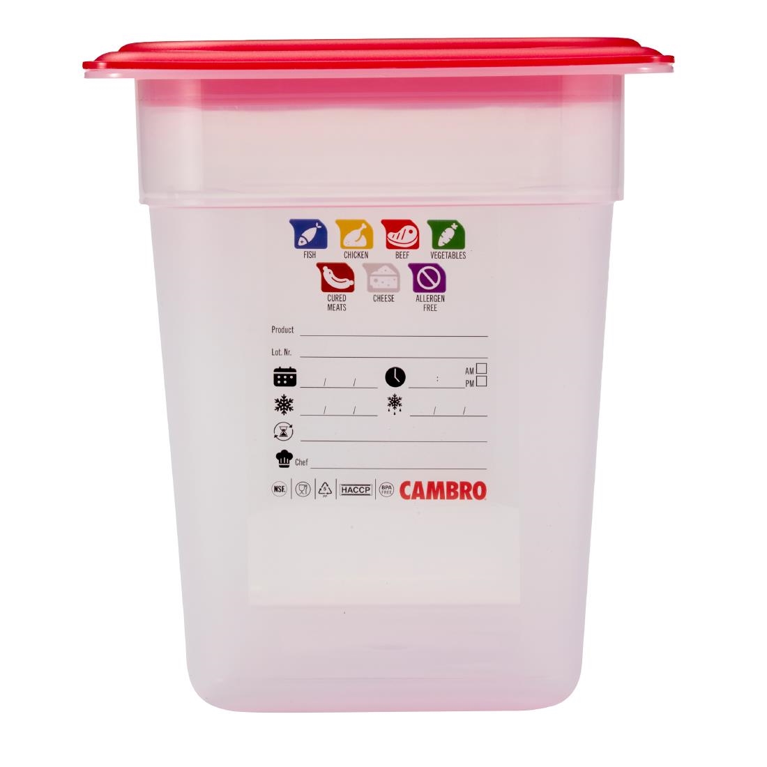 Cambro Safetrak IML polypropyleen voedselbewaarbak 1/3GN 200mm - Afbeelding 10