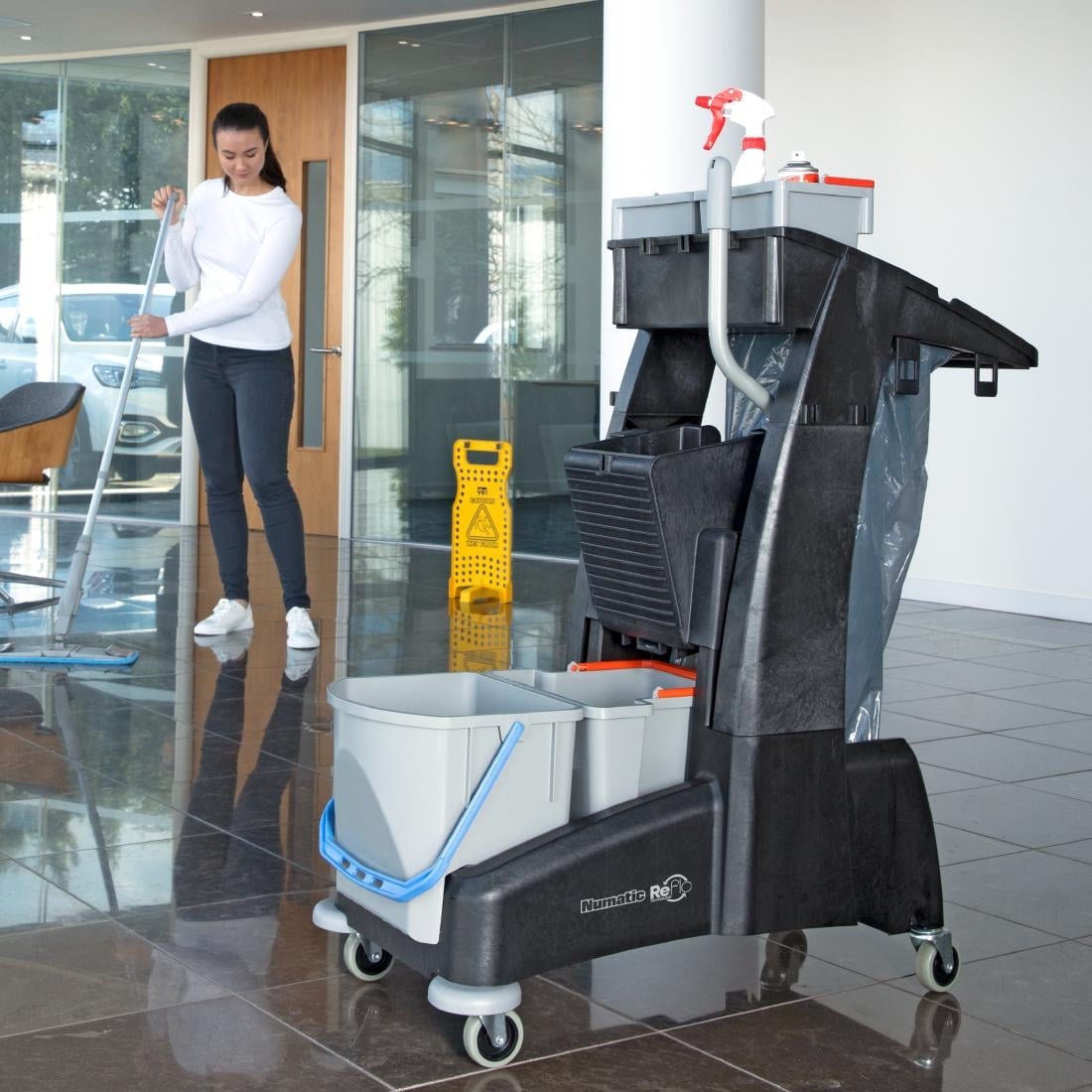 Numatic Compacte Reflo Multi-Matic Werkwagen Mm4 - Afbeelding 8