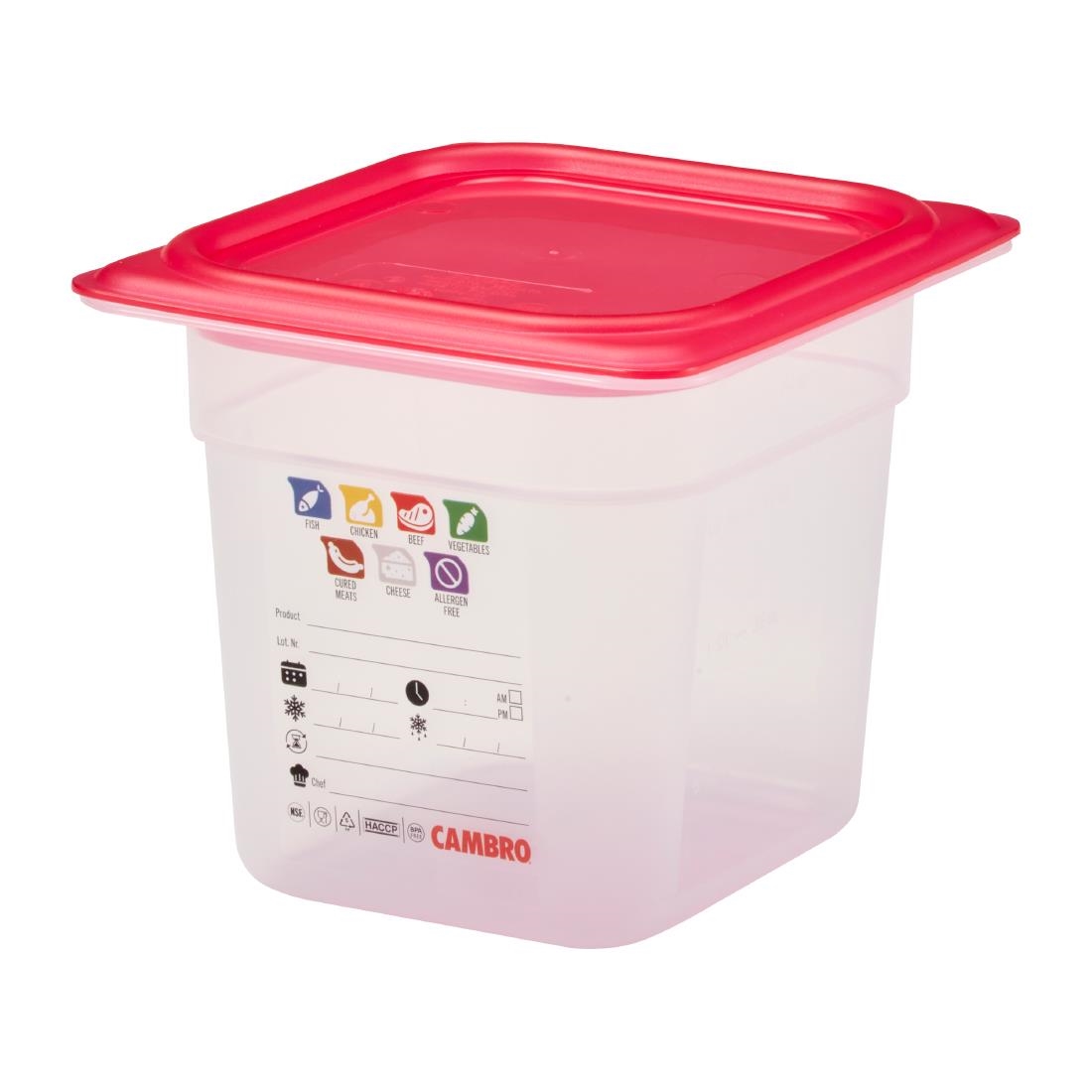 Cambro Safetrak IML polypropyleen voedselopslagbak 1/6 GN 150 mm - Afbeelding 5