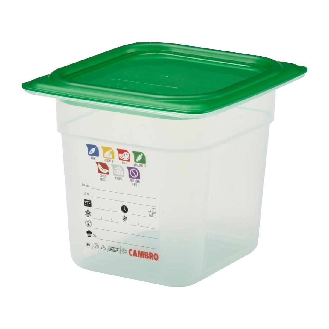 Cambro Safetrak IML polypropyleen voedselopslagbak 1/6 GN 150 mm - Afbeelding 7
