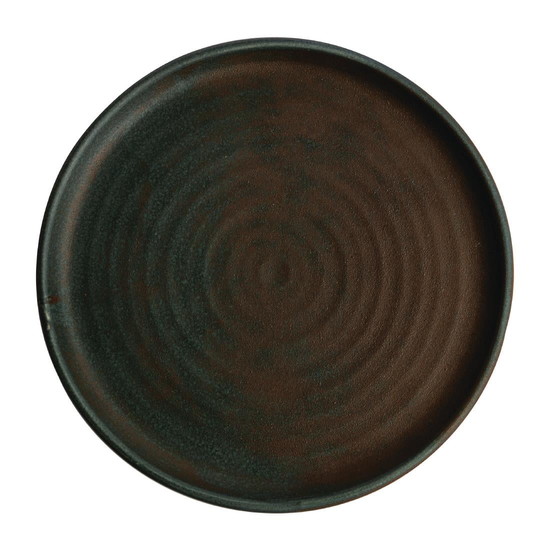 Olympia Canvas ronde borden met smalle rand groen 26,5cm (6 stuks) - Afbeelding 2
