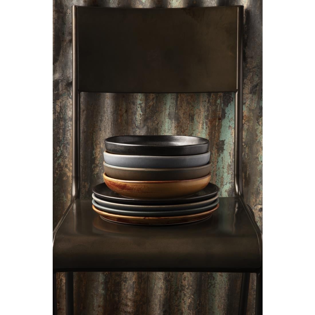 Olympia Canvas ronde borden met smalle rand groen 26,5cm (6 stuks) - Afbeelding 7