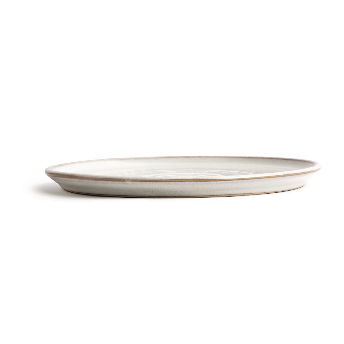 Olympia Canvas ronde borden met smalle rand wit 26,5cm (6 stuks) - Afbeelding 4