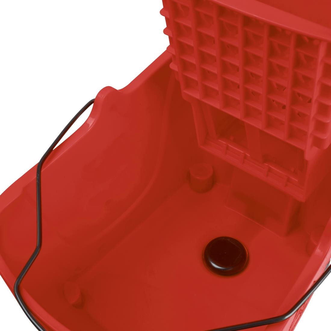 Jantex 30L dweilemmer met voetpedaalontgrendeling - rood - Afbeelding 5