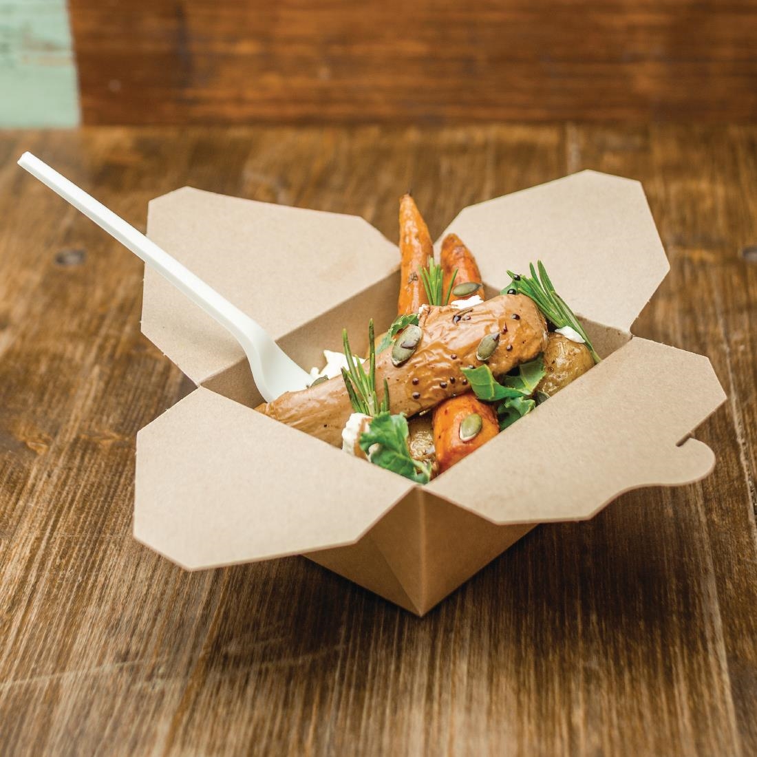 Vegware No.1 voedseldozen 700ml (450 stuks) - Afbeelding 3