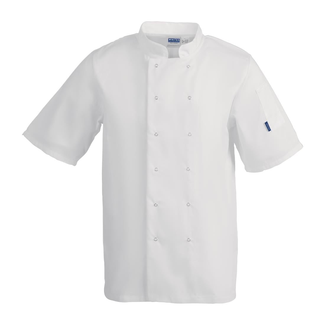 Whites Vegas unisex koksbuis korte mouw wit 2XL - Afbeelding 2