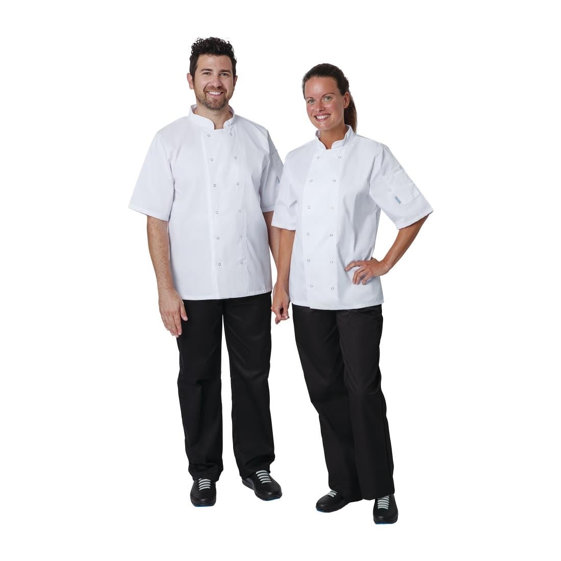 Whites Vegas unisex koksbuis korte mouw wit 2XL - Afbeelding 4