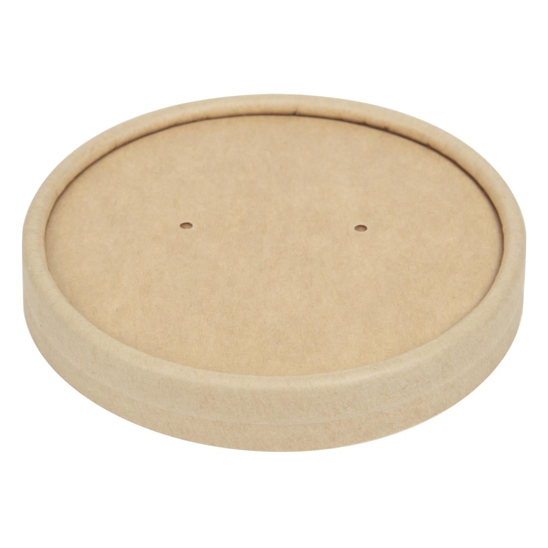 Colpac deksels voor magnetronbestendige kraft soepkommen recyclebaar 225ml en 350ml (500 stuks) - Afbeelding 2