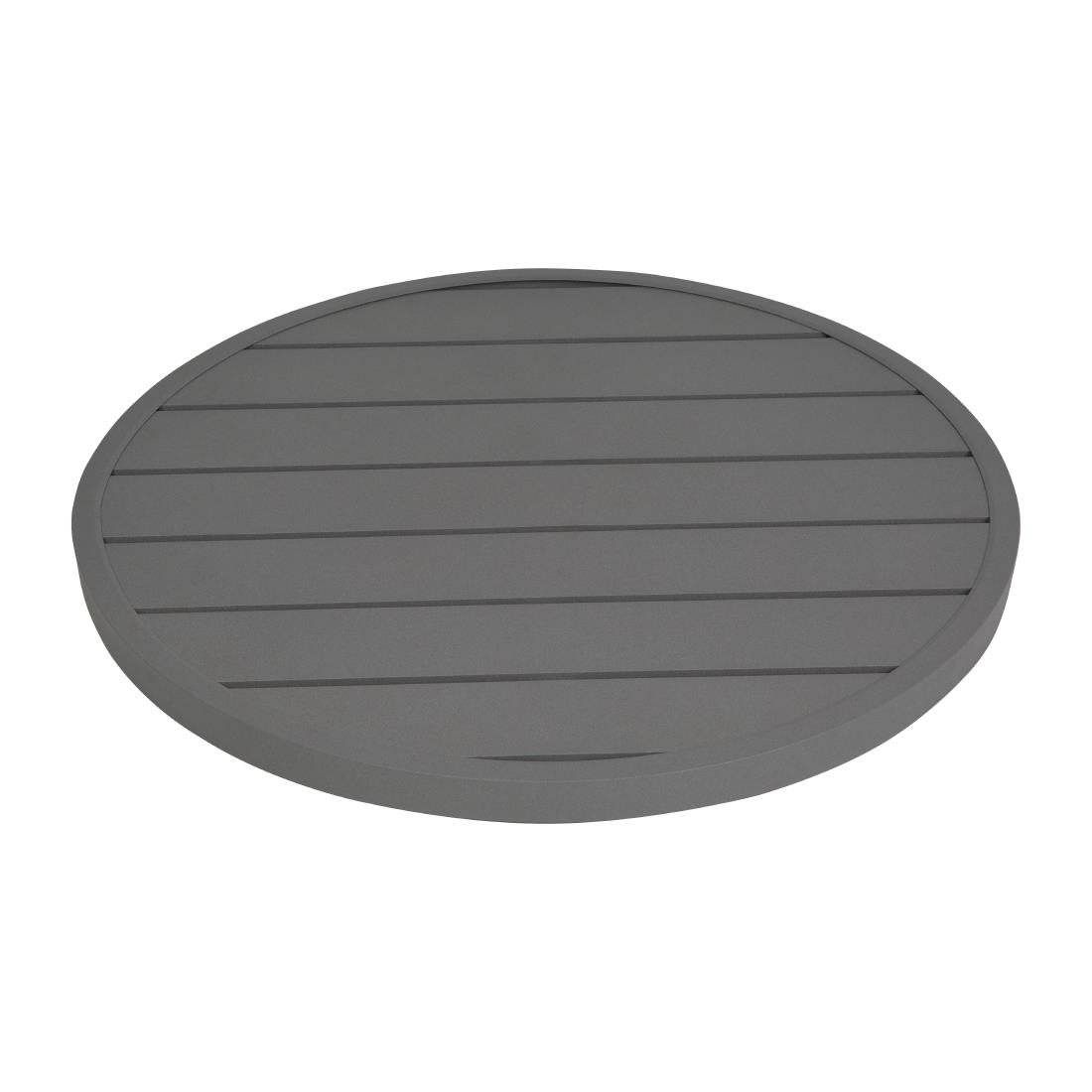 Bolero Aluminium Rond Tafelblad Donkergrijs 580mm - Afbeelding 3