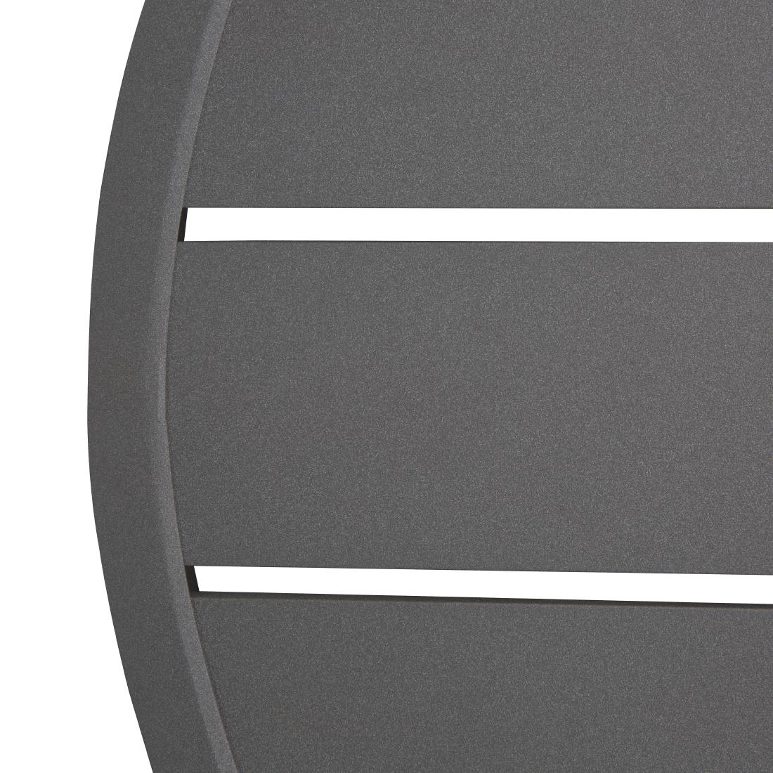 Bolero Aluminium Rond Tafelblad Donkergrijs 580mm - Afbeelding 5