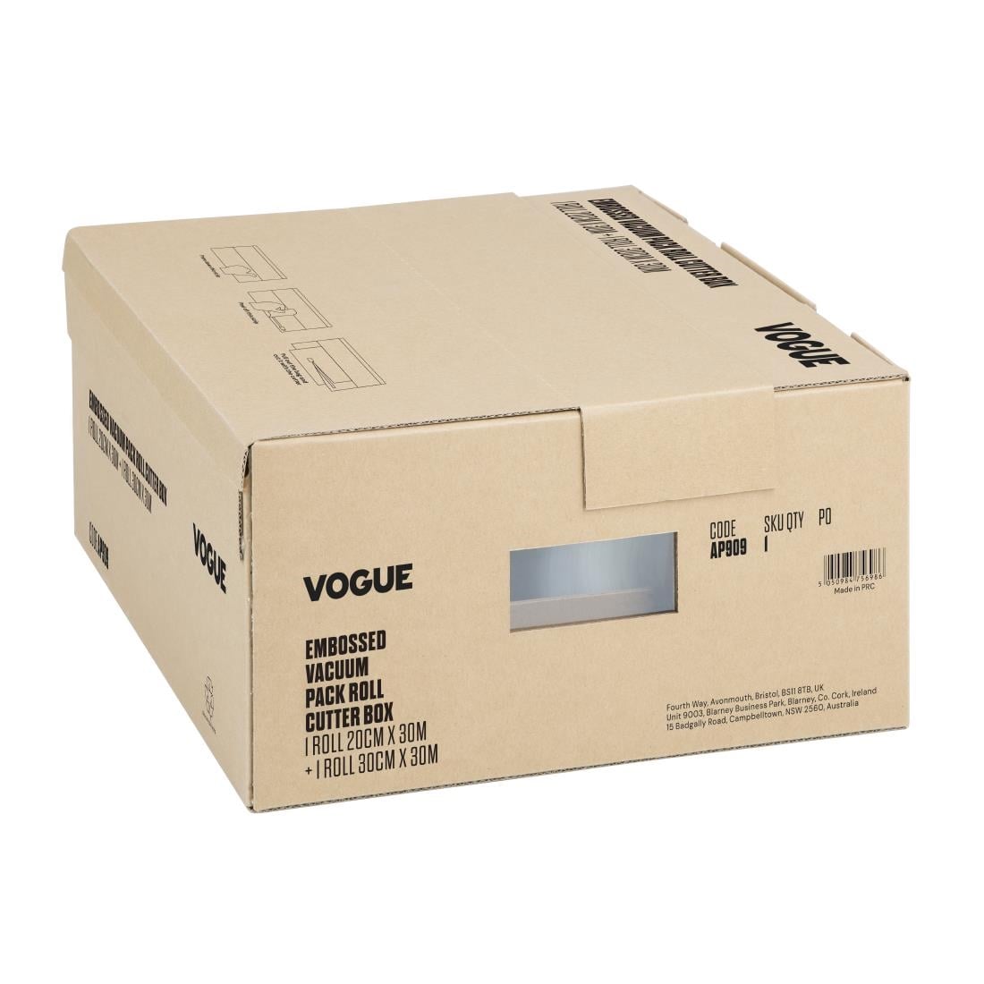 Vogue Vacuümverpakkingsrol Met Snijdoos (Reliëf) 200 mm En 300 mm Dubbelverpakking - Afbeelding 5