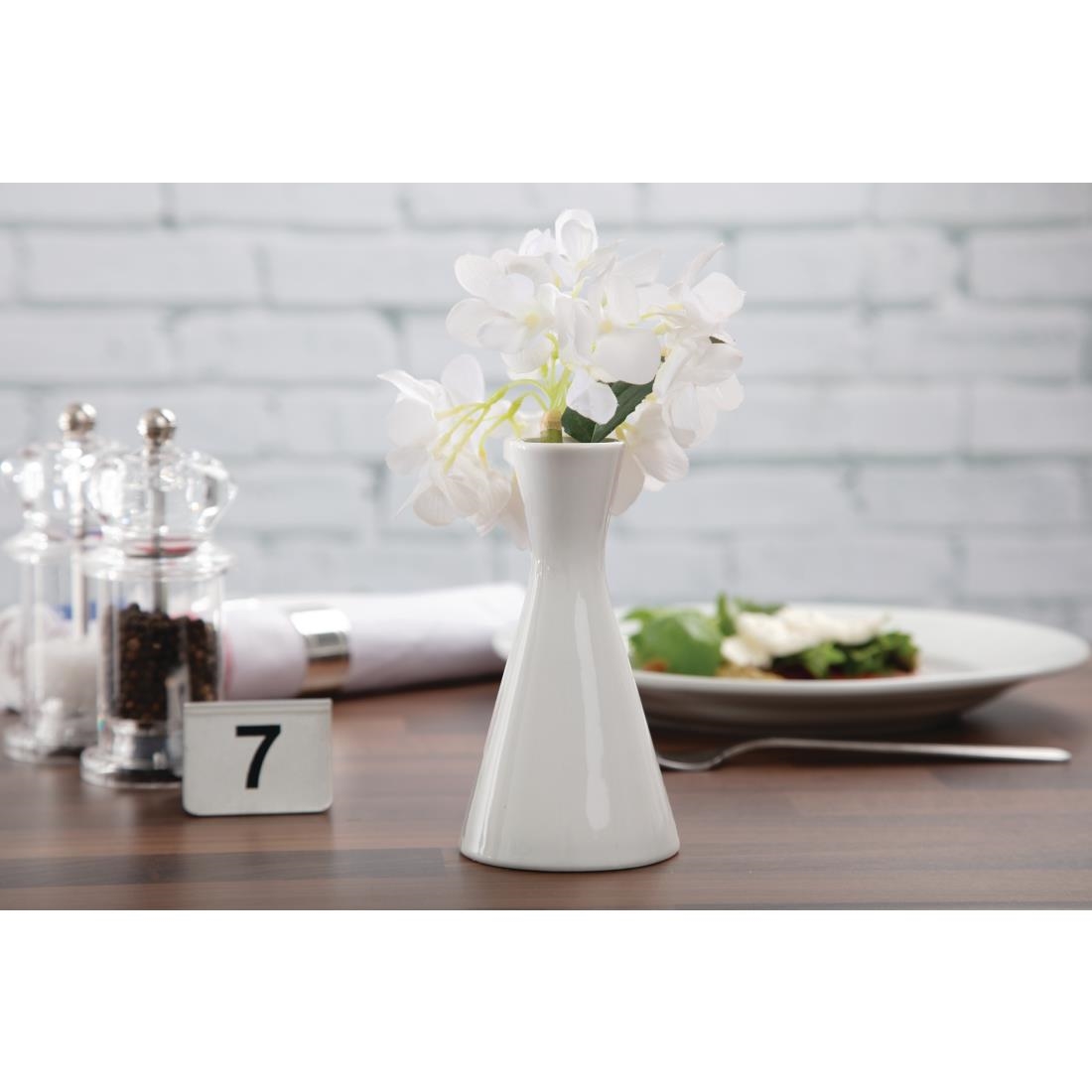 Olympia Whiteware porseleinen vaasjes (6 stuks) - Afbeelding 4
