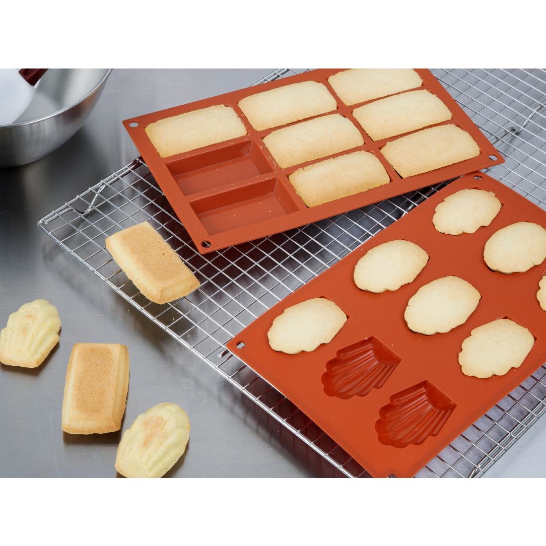 Vogue Silicone Madeleinenvorm 9 Cup - Afbeelding 6