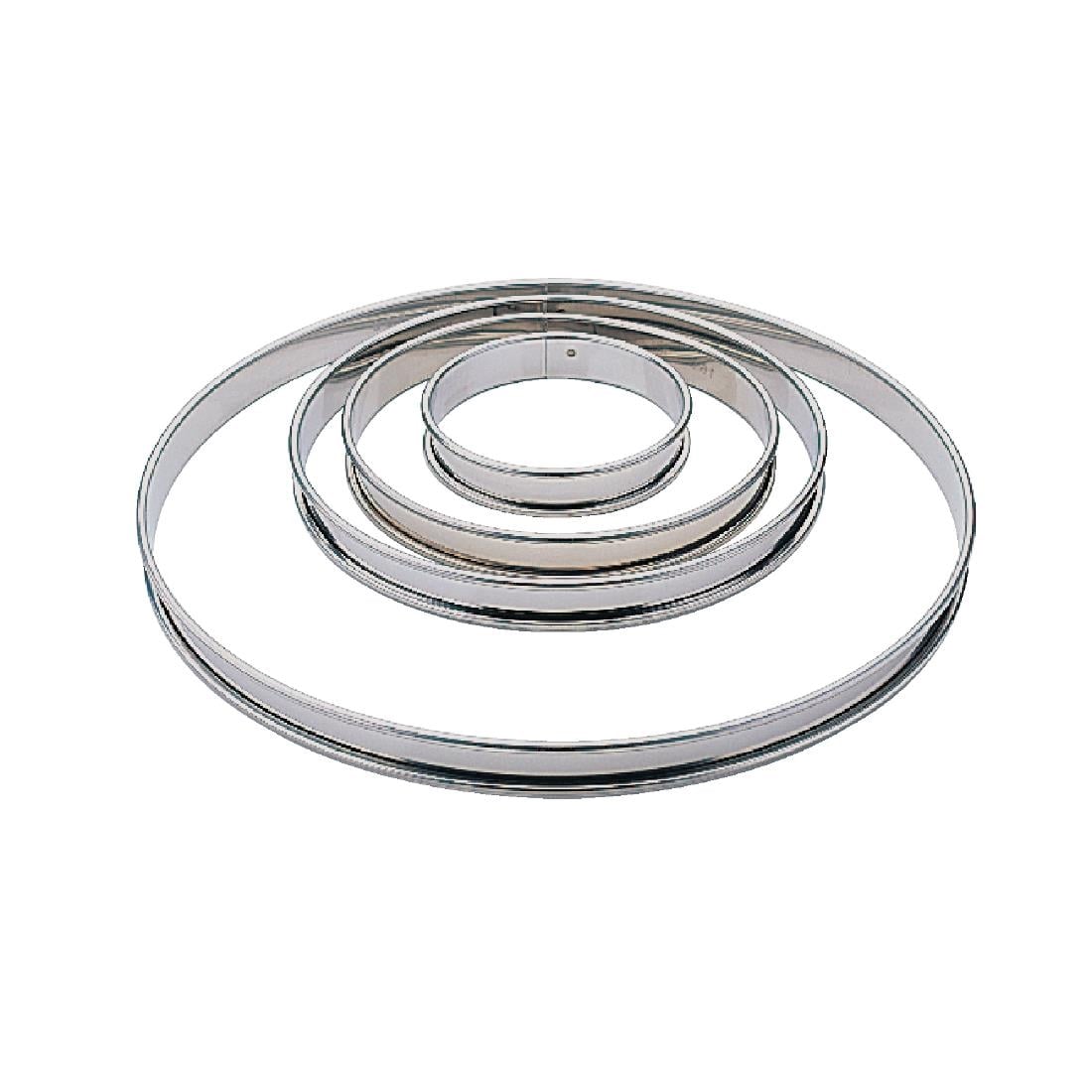 Matfer Bourgeat platte RVS taartring glad 20cm - Afbeelding 2