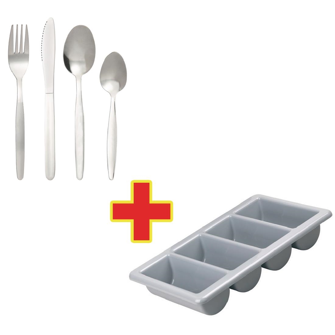 SPECIALE AANBIEDING Combi deal x240 Kelso bestekset met bestekbak (240 stuks) - Afbeelding 2