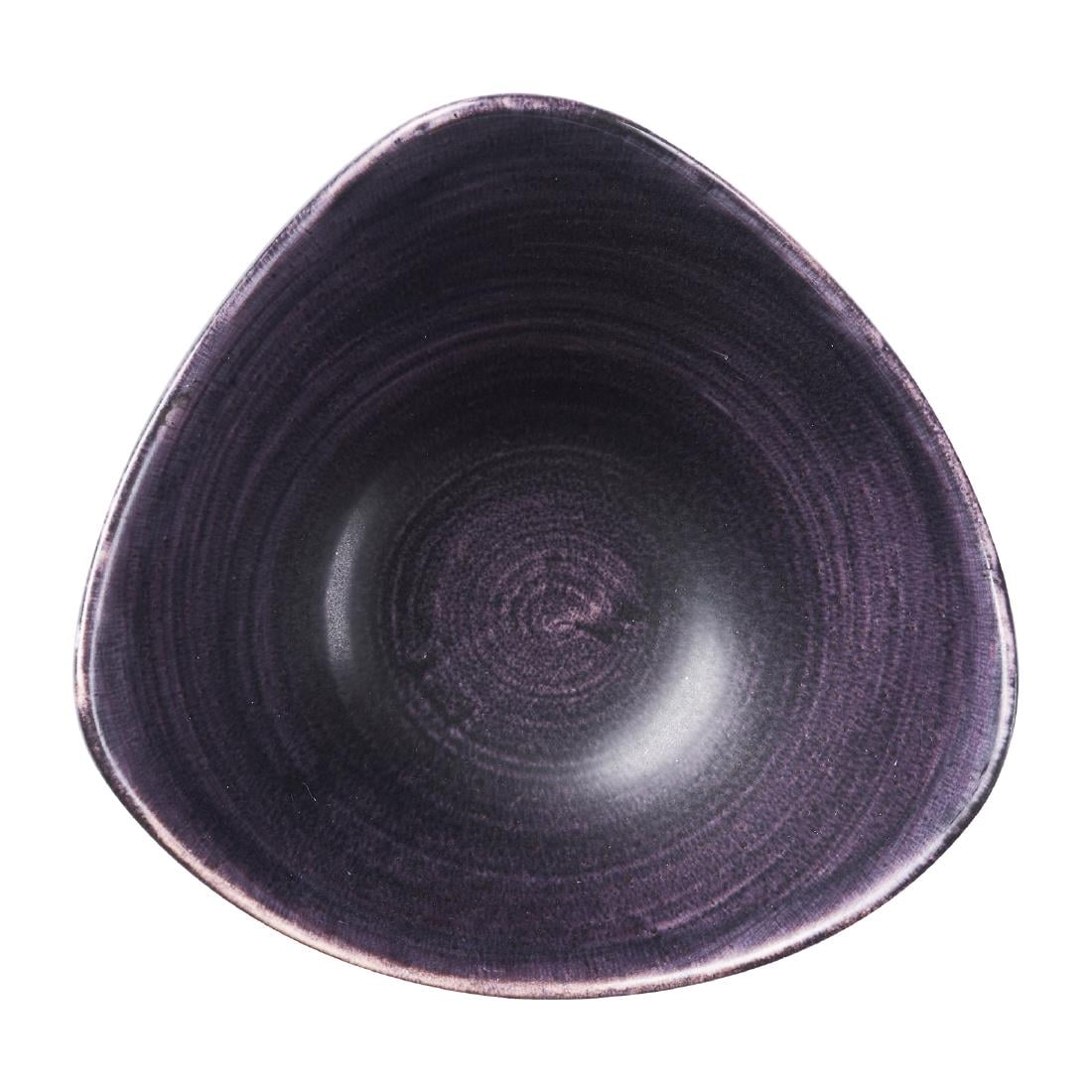 Churchill Stonecast Patina Deep Purple Driehoekige Kom 15.2cm (12 stuks) - Afbeelding 2
