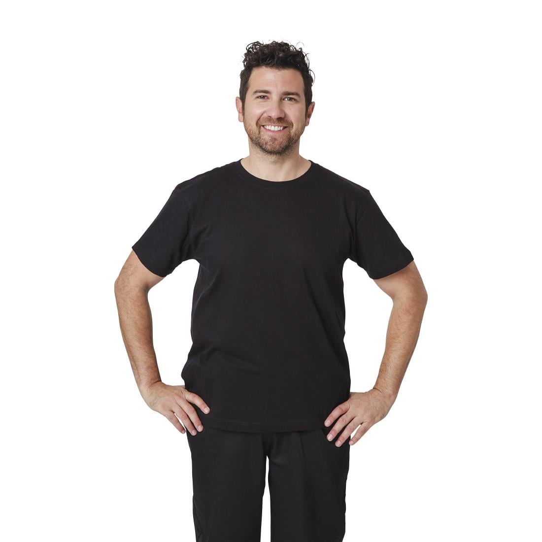 Unisex koks-T-shirt zwart XL - Afbeelding 4