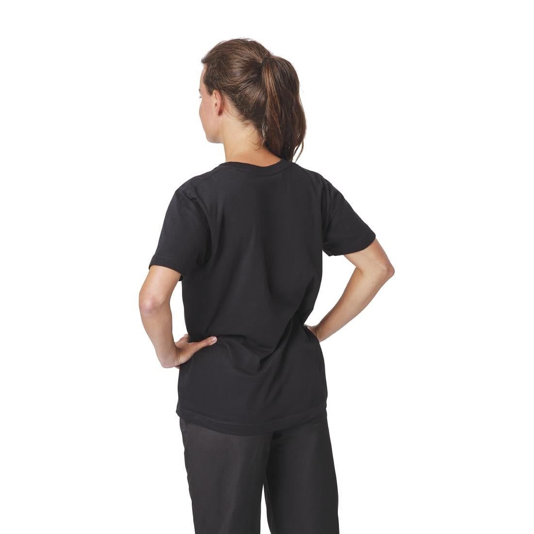 Unisex koks-T-shirt zwart XL - Afbeelding 8