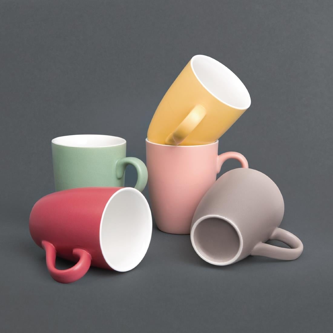 Olympia Pastel mok rood 34cl (6 stuks) - Afbeelding 6