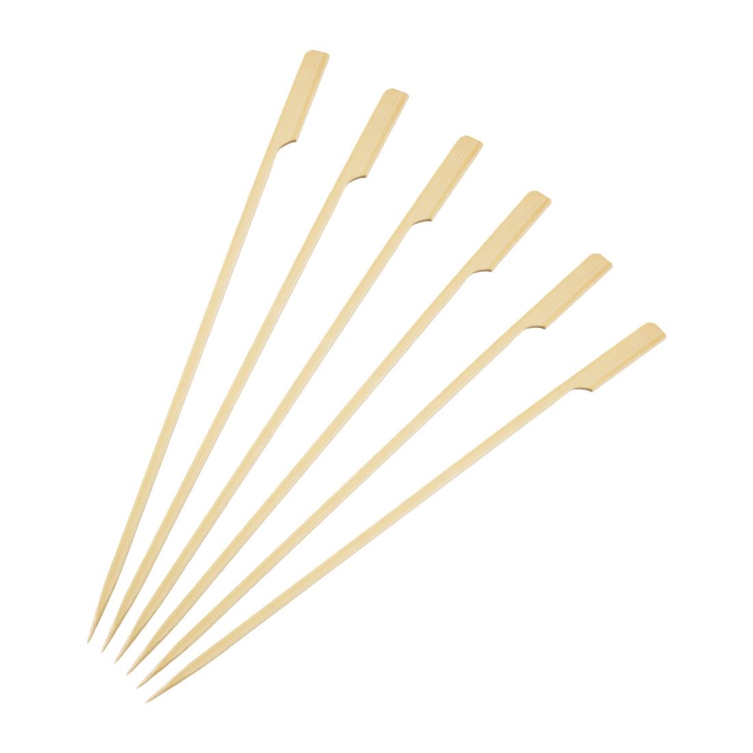 Fiesta Compostable composteerbare bamboe prikkers met peddelvorm 24cm (100 stuks) - Afbeelding 3