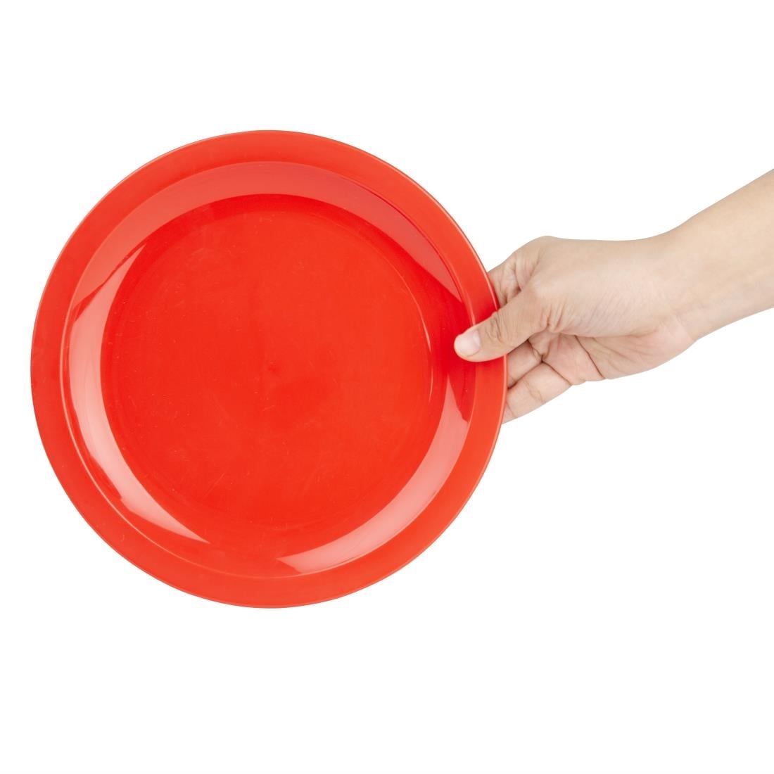 Olympia Kristallon polypropyleen borden 23cm rood (12 stuks) - Afbeelding 6