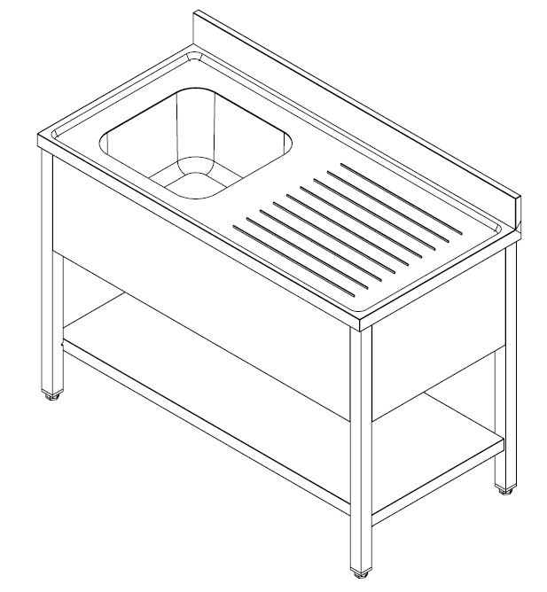 700 SPOELTAFEL BODEM 1L 1400 - Afbeelding 3