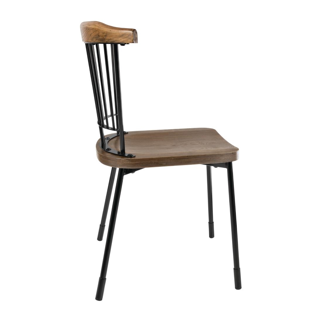 Bolero Scandi Bijzetstoelen Zwart (2 stuks) - Afbeelding 3