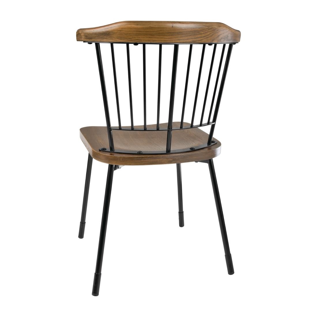Bolero Scandi Bijzetstoelen Zwart (2 stuks) - Afbeelding 4