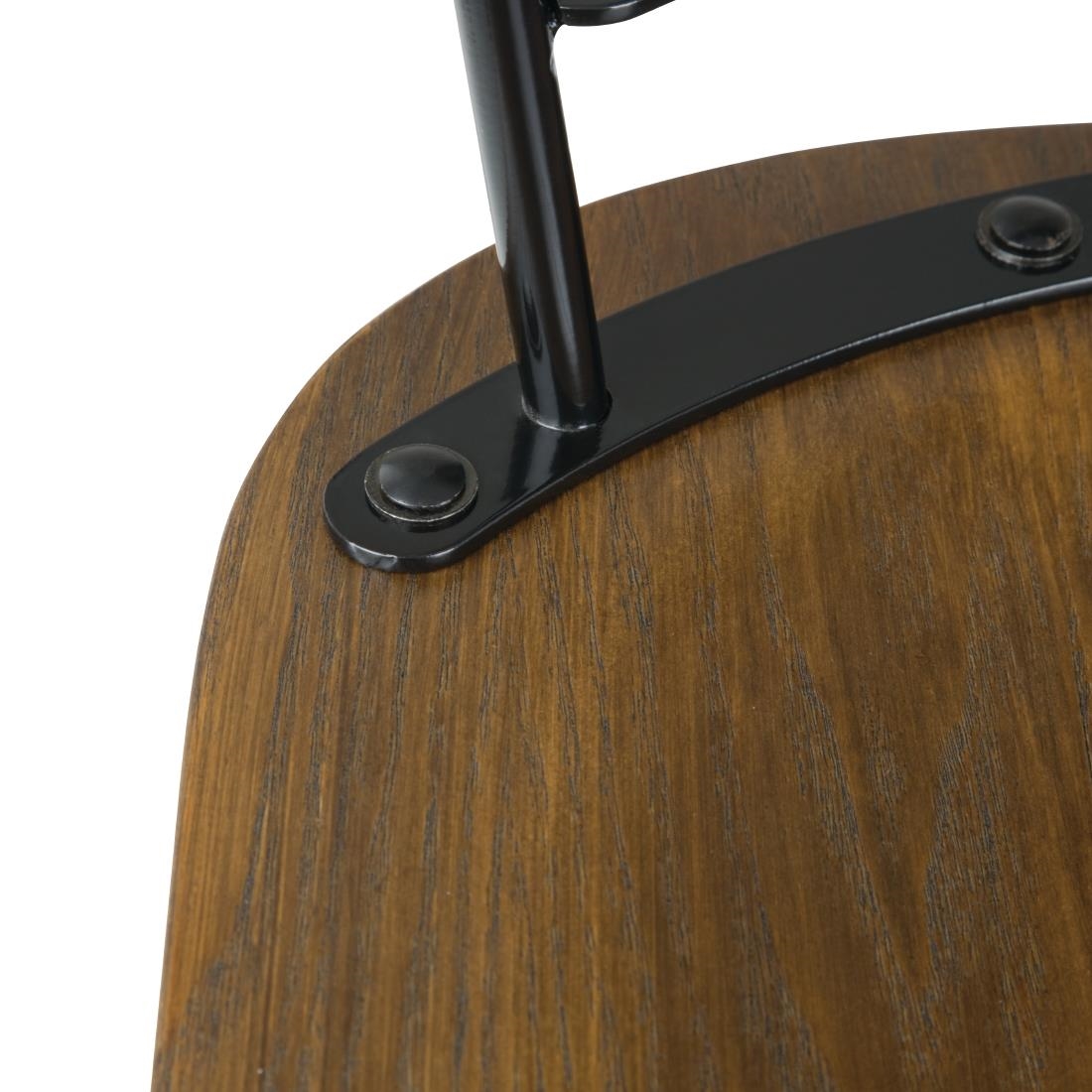 Bolero Scandi Bijzetstoelen Zwart (2 stuks) - Afbeelding 5