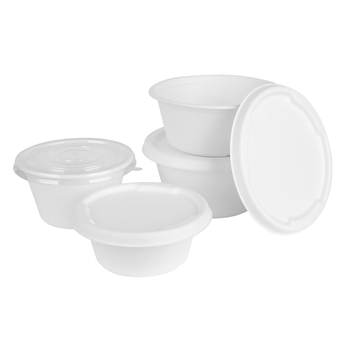 Fiesta Composteerbare Bagasse Deksels Voor 400/500ml Kom Basissen (50 stuks) - Afbeelding 6