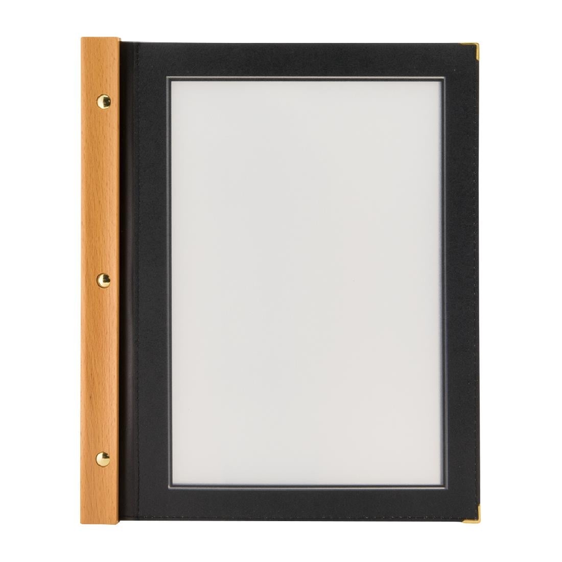 Securit menumap hout A4 zwart - Afbeelding 3