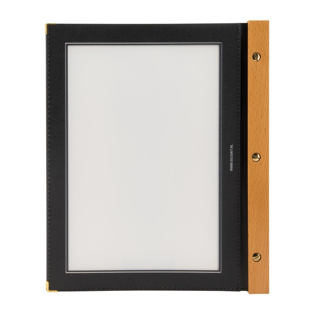 Securit menumap hout A4 zwart - Afbeelding 5