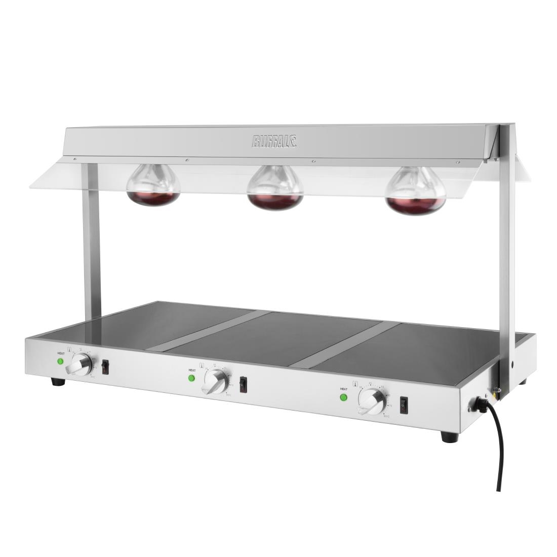 Buffalo warmhoudplaat met warmtelamp 3x GN 1/1 - Afbeelding 3