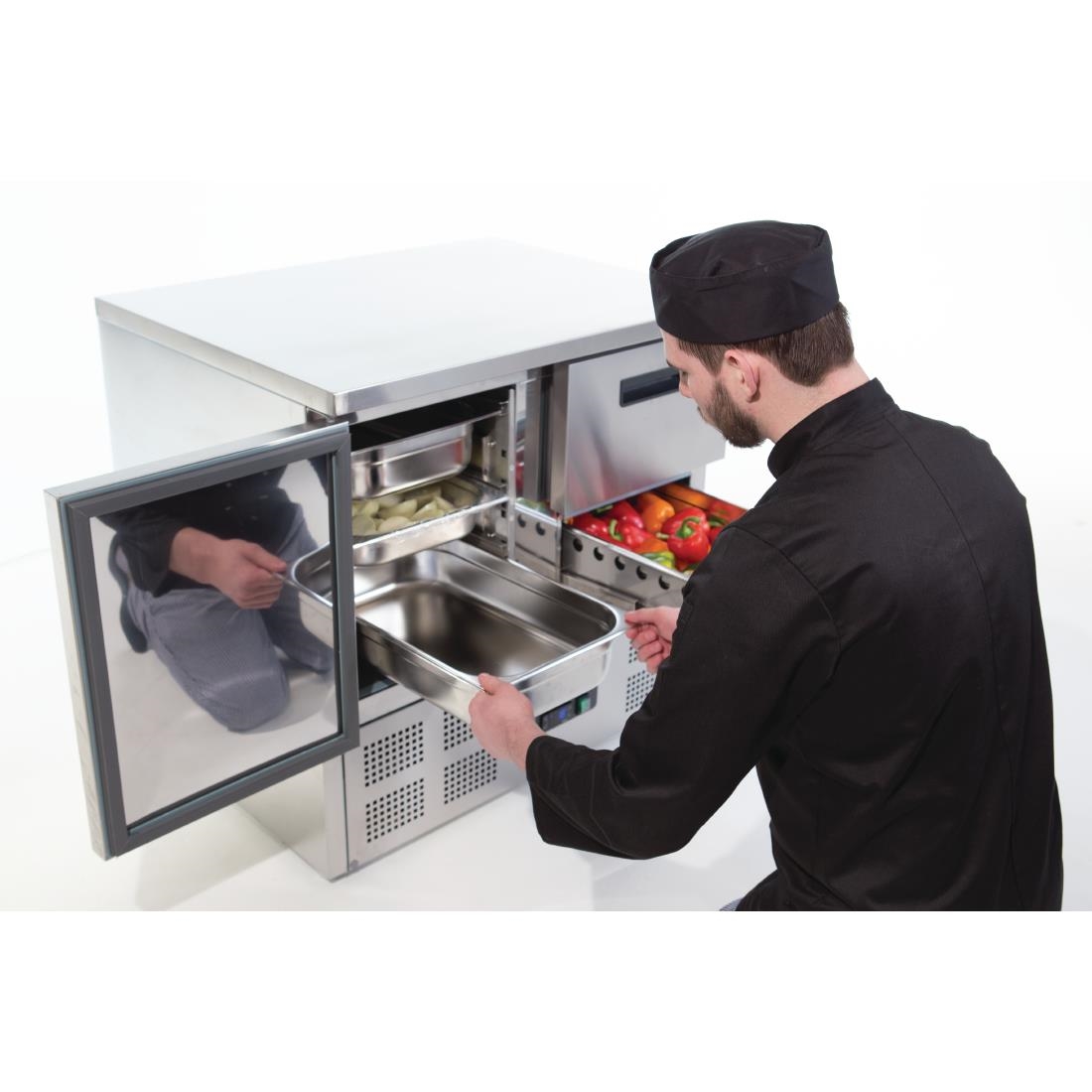 Polar G-serie koelwerkbank 1 deur en 2 laden 240L - Afbeelding 3