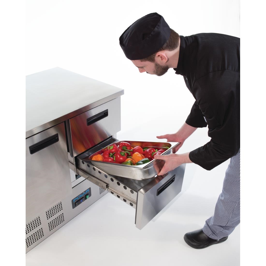 Polar G-serie koelwerkbank 1 deur en 2 laden 240L - Afbeelding 4