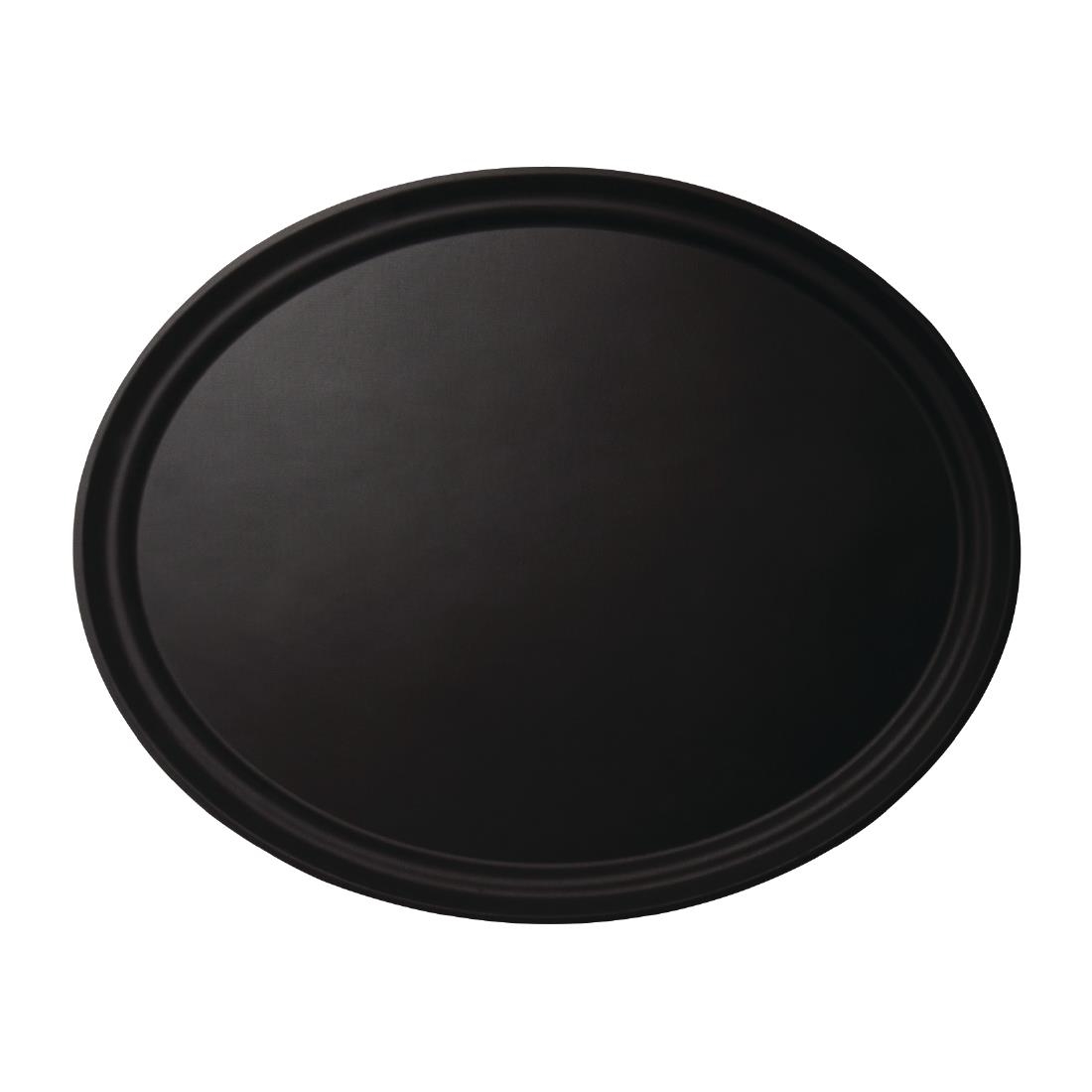 Cambro Camtread ovaal dienblad zwart 60 x 73cm - Afbeelding 2