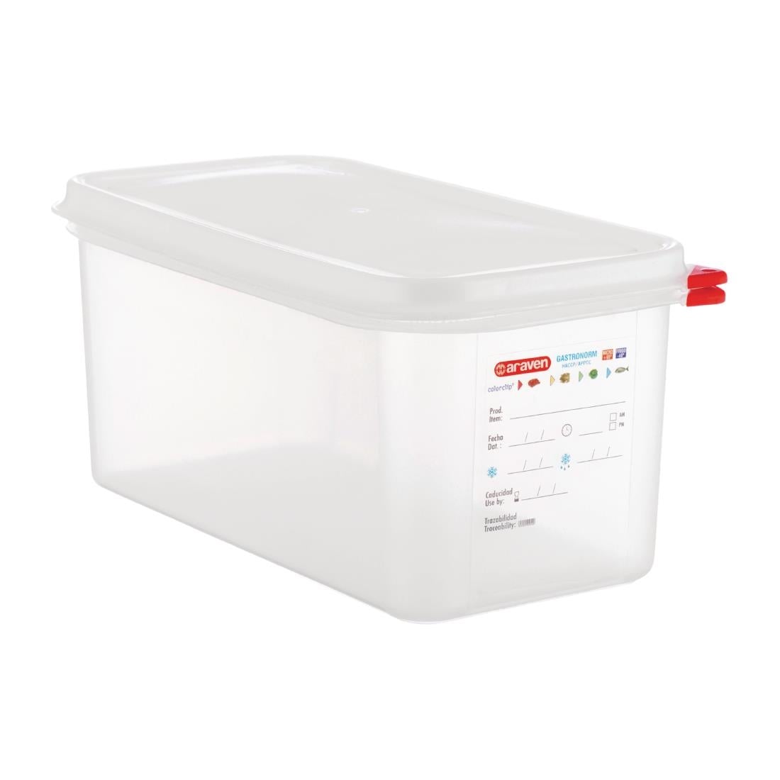Araven polypropeen 1/3 gastronorm voedselbak 6L (4 stuks) - Afbeelding 4
