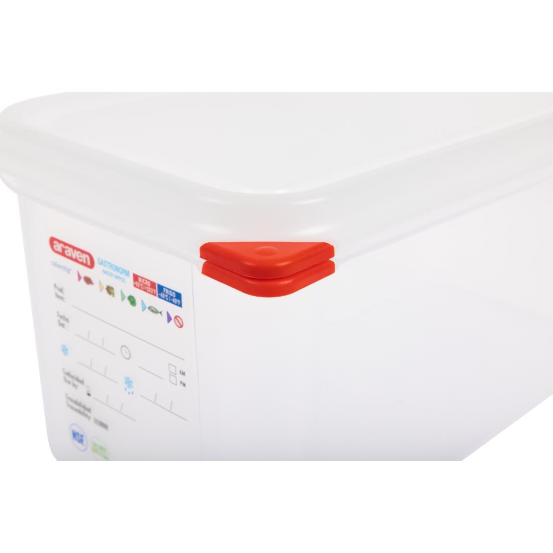 Araven polypropeen 1/3 gastronorm voedselbak 6L (4 stuks) - Afbeelding 9
