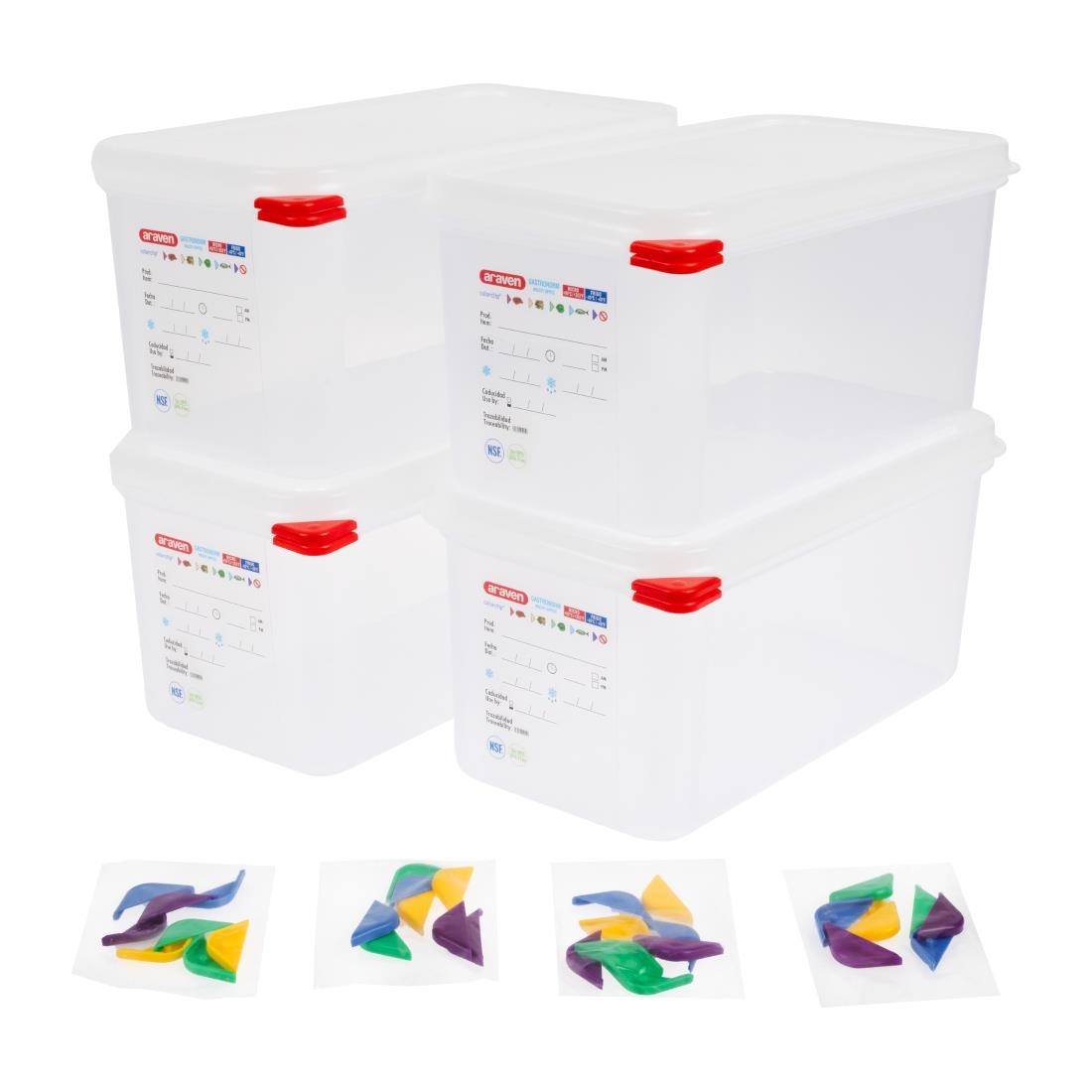 Araven polypropeen 1/3 gastronorm voedselbak 6L (4 stuks) - Afbeelding 10