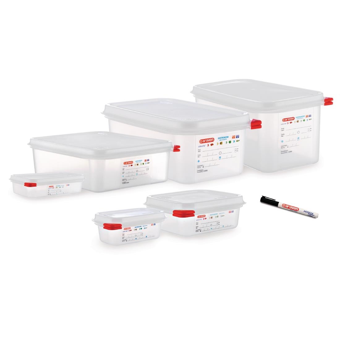 Araven polypropeen 1/3 gastronorm voedselbak 6L (4 stuks) - Afbeelding 11