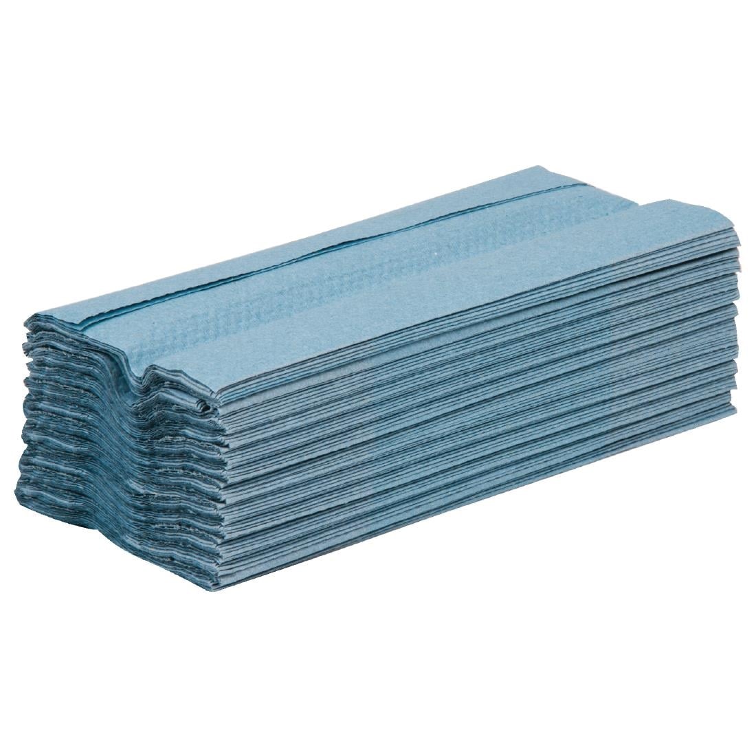 Jantex C-gevouwen handdoeken 1-laags blauw (2850 vellen) (12 stuks) - Afbeelding 7
