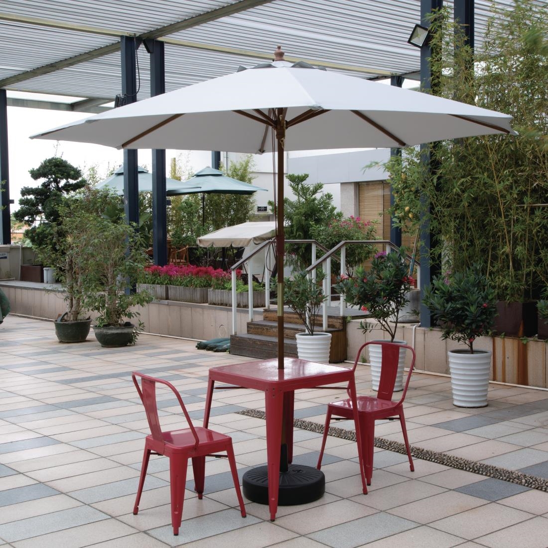 Bolero ronde parasol grijs 300cm - Afbeelding 6