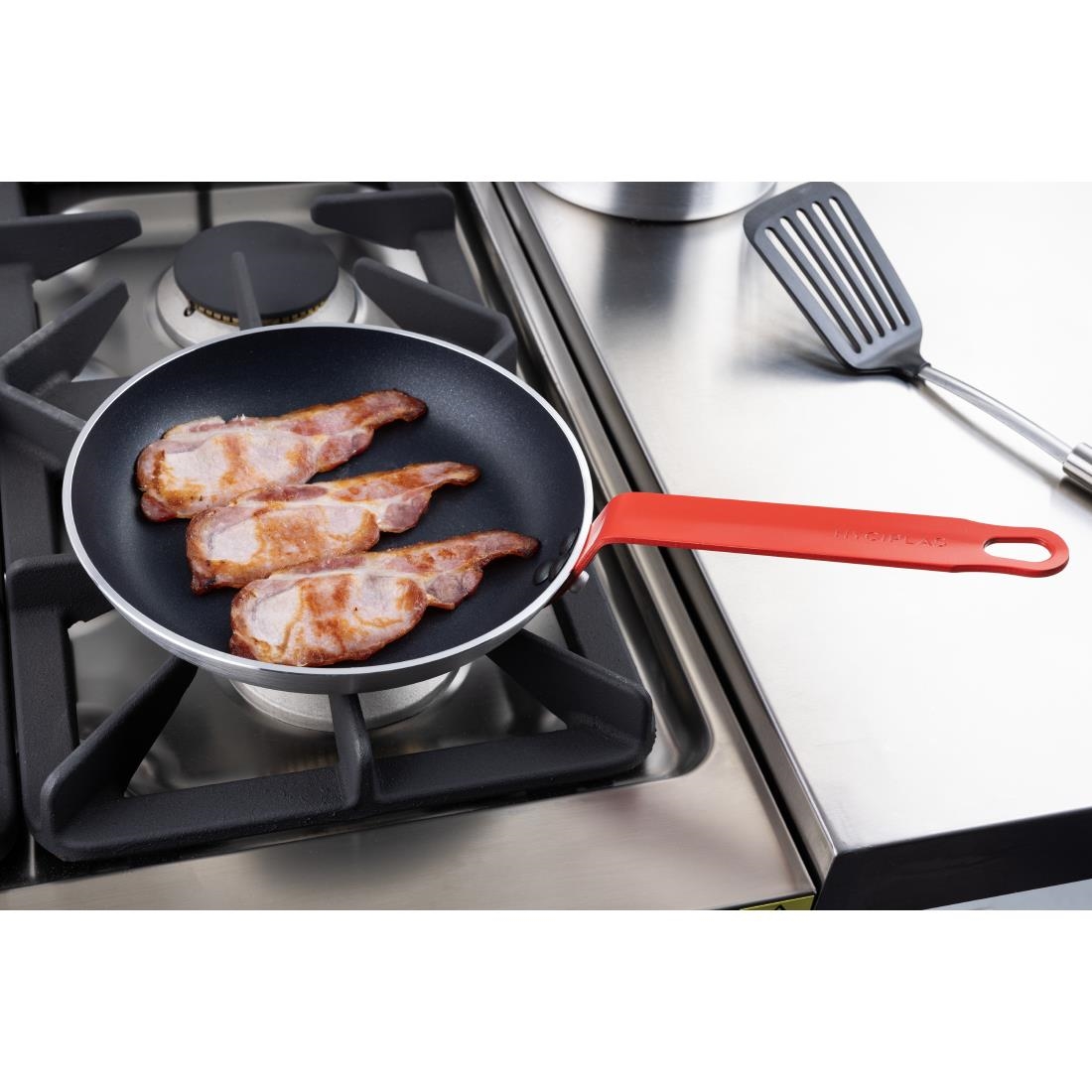 Hygiplas Aluminium Anti-aanbak Teflon Platinum Plus Koekenpan met Rode Handgreep 24cm - Afbeelding 7