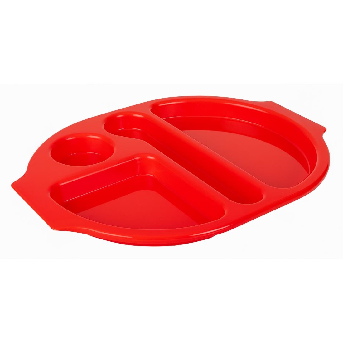 Olympia Kristallon dienbladen met vakken 37,5x27,8cm rood (10 stuks) - Afbeelding 3