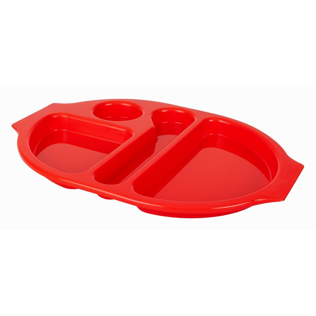 Olympia Kristallon dienbladen met vakken 37,5x27,8cm rood (10 stuks) - Afbeelding 4