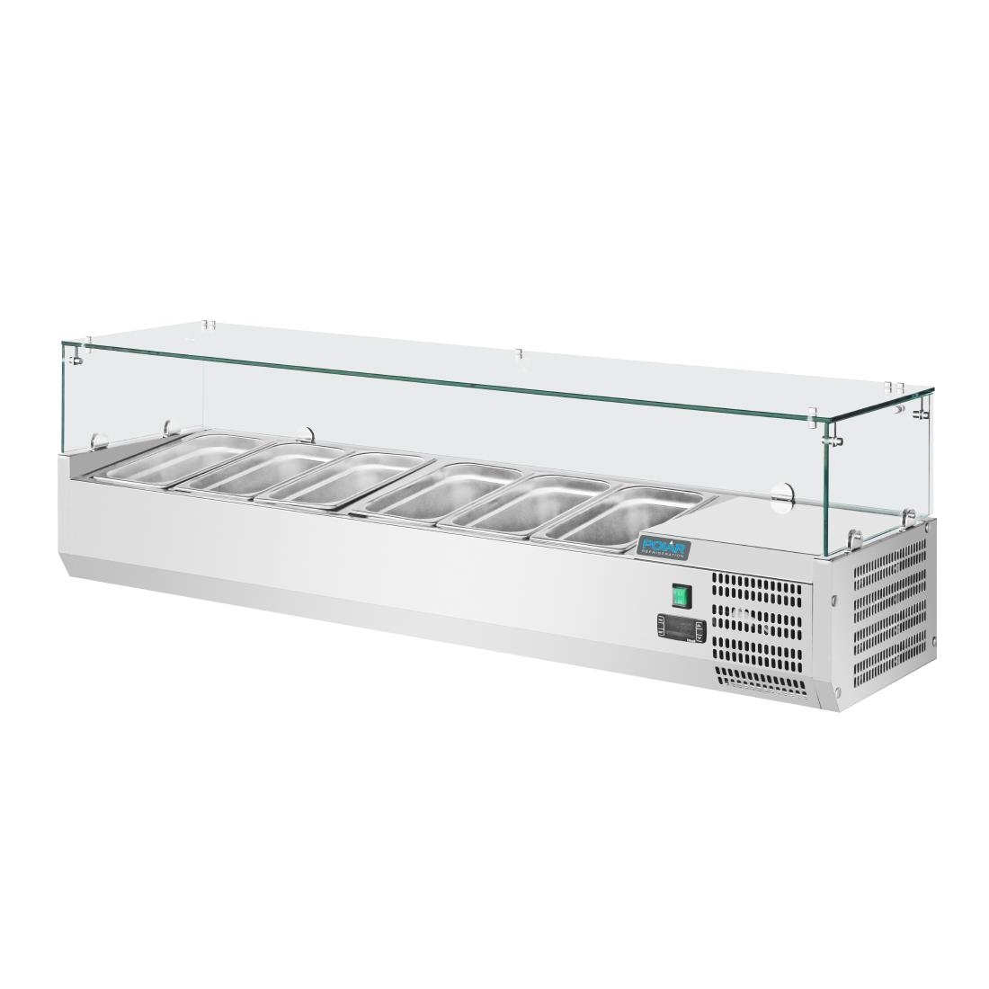 Polar G-serie opzetkoelvitrine 5x GN 1/3 en 1x GN 1/2 - Afbeelding 4